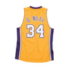 Mitchell & Ness Mens NBA Los Angeles Lakers Swingman Jersey - Shaquille O'Neal SMJYGS18179-LALLTGD99SON Light Gold