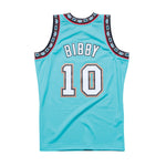 Mitchell & Ness Mens NBA Vancouver Grizzlies Swingman Jersey - Mike Bibby SMJYGS18219-VGRTEAL98MBI Teal