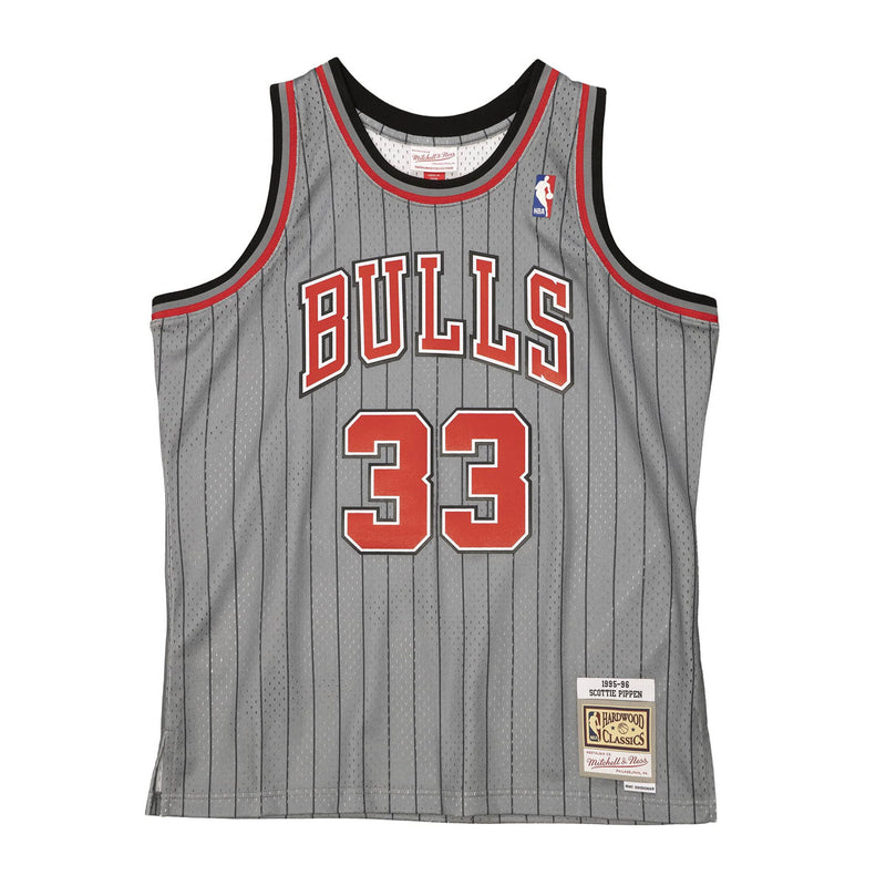Mitchell & Ness Mens NBA Chicago Bulls Reload 2.0 Swingman Jersey - Scottie Pippen SMJYGS20120-CBUGREY95SPI Grey