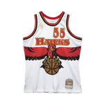 Mitchell & Ness Mens NBA Atlanta Hawks Swingman Jersey - Dikembe Mutombo SMJYSB20009-AHAWHIT96DMO White