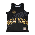 Mitchell & Ness Mens NBA New York Knicks Big Face 4.0 Fashion Tank TMTK1258-NYKYYPPPBLCK Black