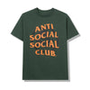 Anti Social Club Mens Neighborhood Cambered  T-Shirt NECATG-GRN Green