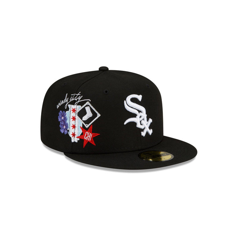 New Era 59FIFTY Chicago White Sox 5950 Patch Fitted Hat 7 3/4 / Black
