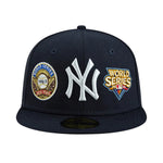 New Era Mens MLB New York Yankees Historic Champs 59Fifty Fitted Hat 60288298 Navy, Grey Undervisor