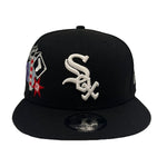 New Era Mens MLB Chicago White Sox Icon E1 9Fifty Snapback Hat 60311041 Black, Grey Undervisor