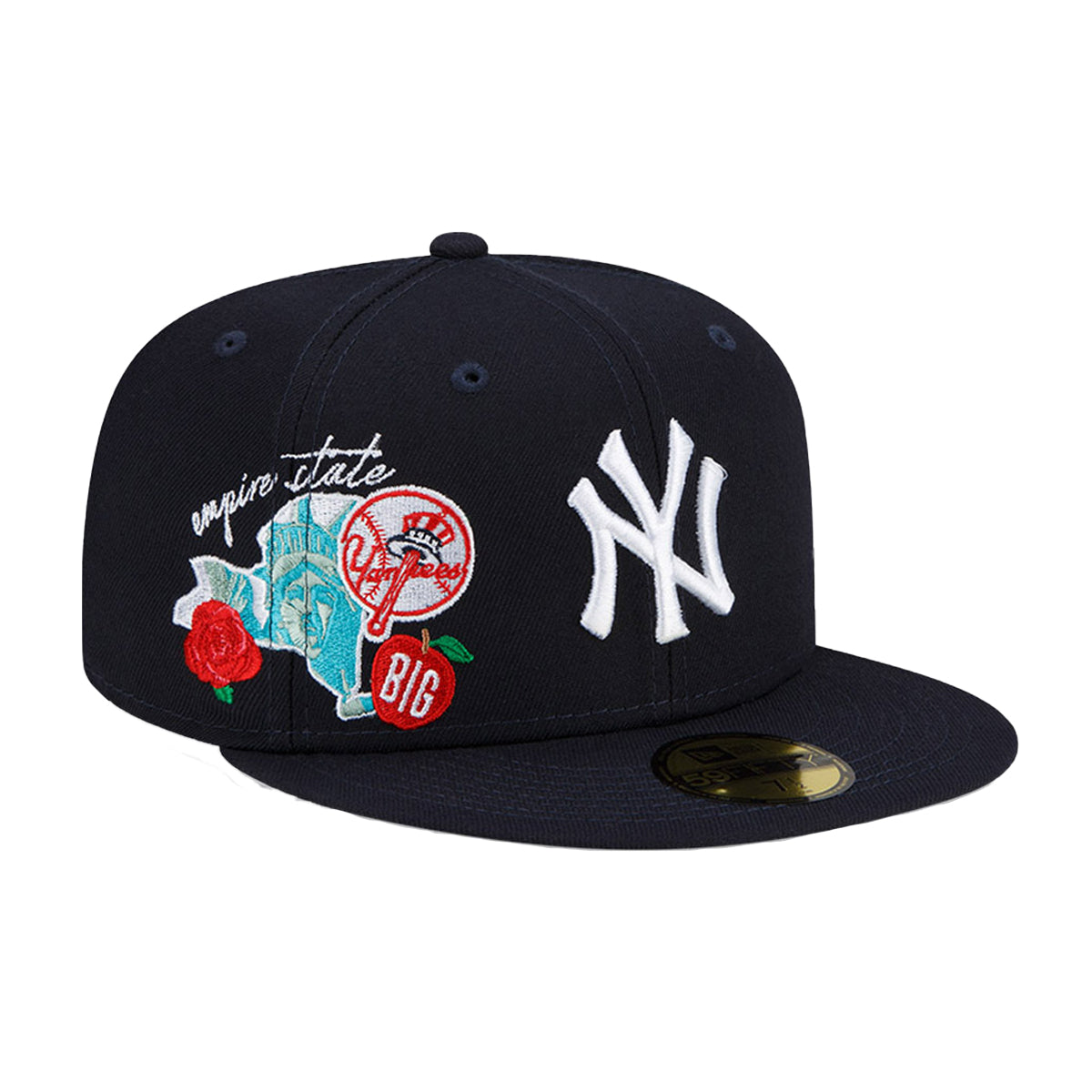 Men's New York Yankees Pro Standard White/Navy Logo Snapback Hat
