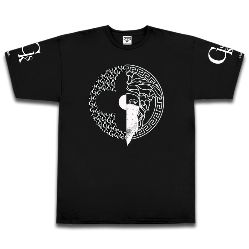 Crooks And Castles Mens Lux Medusa T-Shirt QS2002750-BLACK