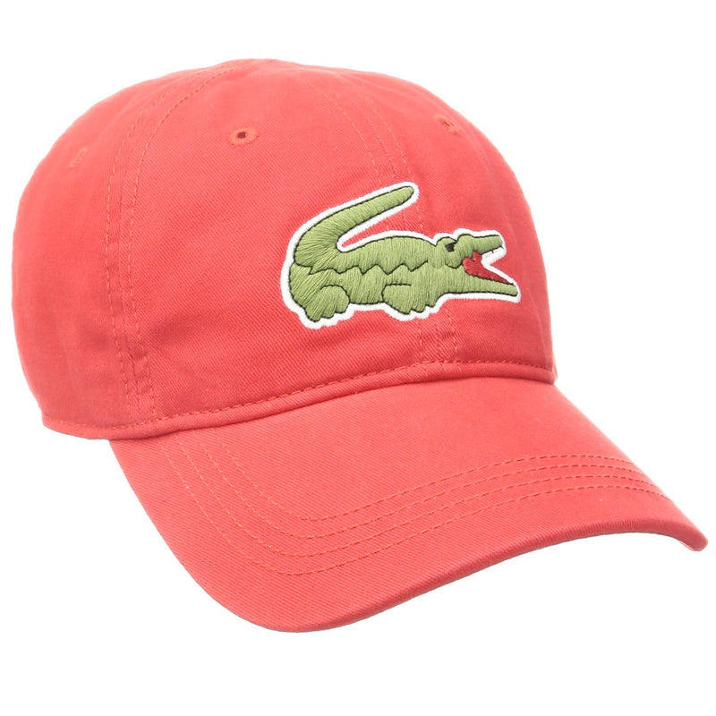 Lacoste Mens Big Croc Gabardine Hat RK8217-51-240 Red
