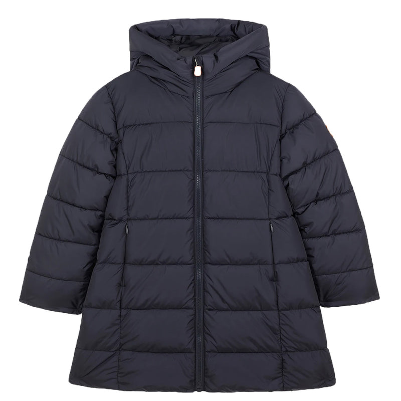 Save The Duck Girls Hooded Coat 09 Navy Blue