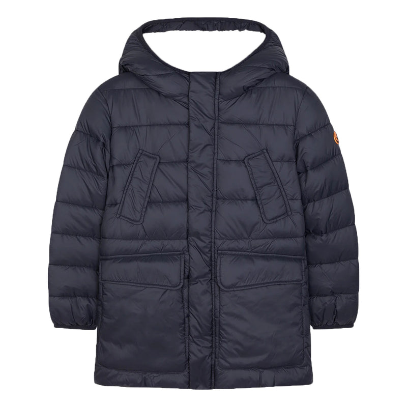 Save The Duck Boys Hooded Coat 09 Navy Blue