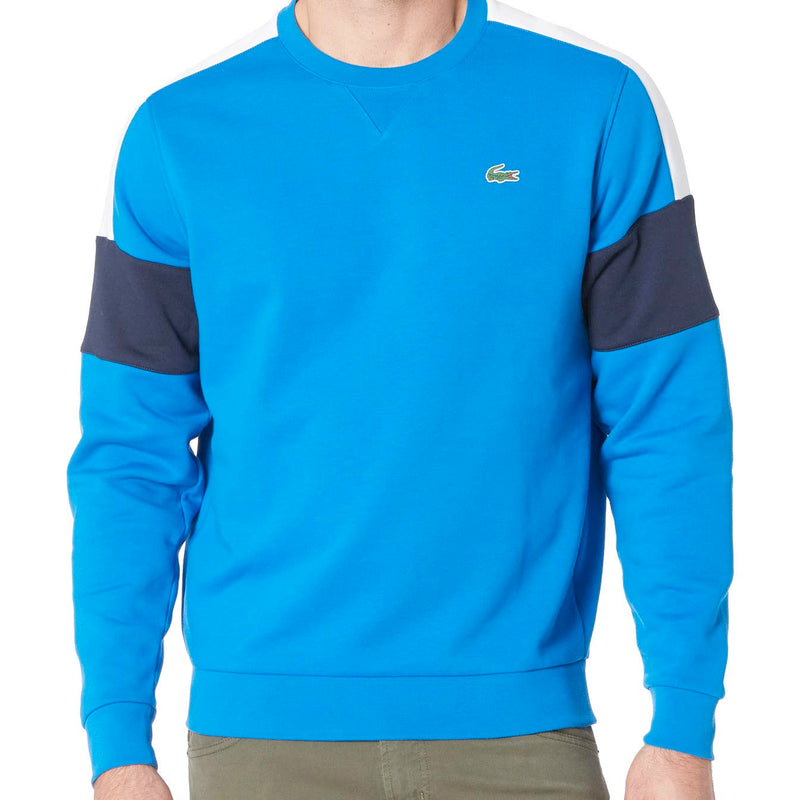 Lacoste Mens Sport Semi Fancy Sweatshirt SH9509-51-EHH Blue/White