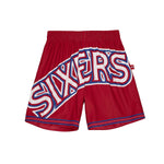 Mitchell & Ness Mens Philadelphia 76Ers Blown Out Fashion Short SHORBW19147-P76RED1 Red2
