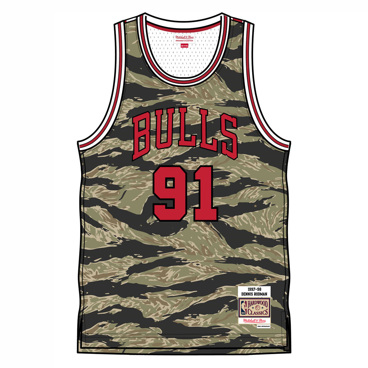Men's Chicago Bulls Dennis Rodman Mitchell & Ness Pink 1997/98