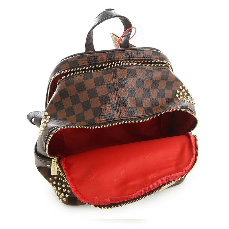 louis vuitton backpack brown checkered