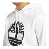 Timberland Mens Tree Logo Pullover Hoodie TB0A2BJHP54 White/Black