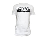 Von Dutch Mens Casual Flame Red Brick Tee T-Shirt SS1203 White