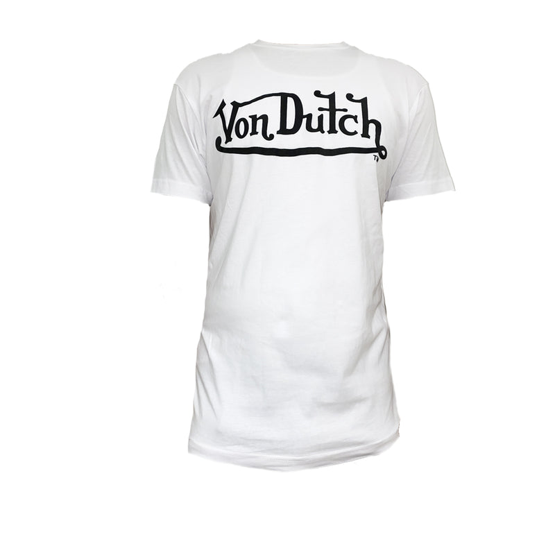 Von Dutch Mens Casual Keep An Eye Out Tee T-Shirt SS1104 White